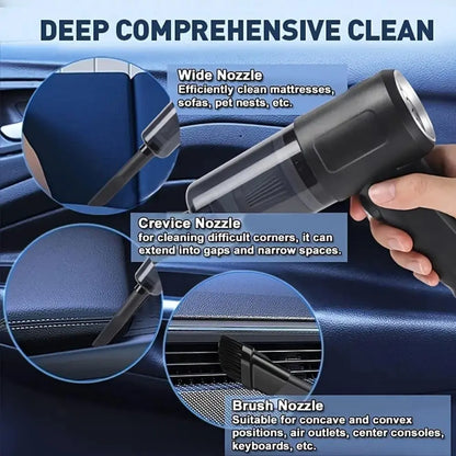 Wireless Mini Vacuum Cleaner, 1 Count Cordless Portable Vacuum, Multifunctional Handheld Electric Dust Collector, Car Interior and Household Cleaning Tool for Daily Use, Festive Gift