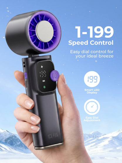 199-Level Precise Wind Control Handheld Fan - Foldable, Adjustable, Airflow Enhancer Portable Fan with Automatic Settings, Summer Travel & Outdoor Household Appliance Essential, Portable Fans, Airflow Enhancer Portable Fans