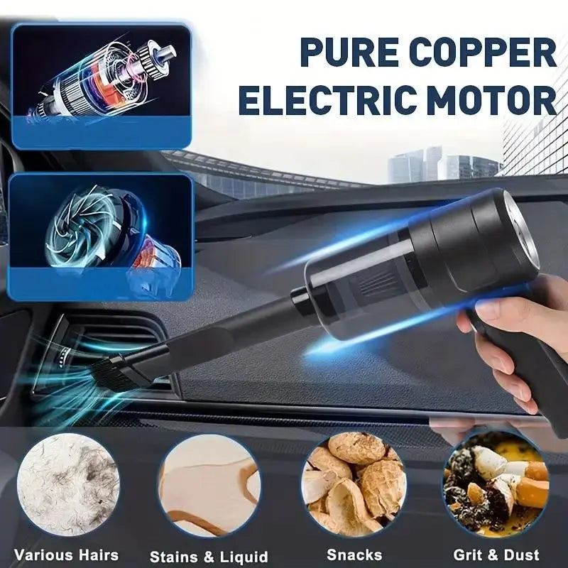 Wireless Mini Vacuum Cleaner, 1 Count Cordless Portable Vacuum, Multifunctional Handheld Electric Dust Collector, Car Interior and Household Cleaning Tool for Daily Use, Festive Gift