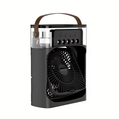 3 in 1 Fan Portable Humidifier Fan Air Conditioner Household Small Air Cooler USB Electric Fan LED Night Light Water Mist