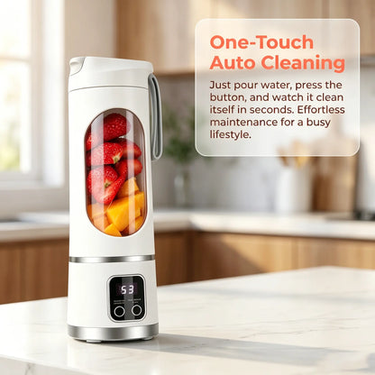 【Summer Sale Deals】 Portable 15.22 Oz USB Rechargeable Personal Blender with LED Display, Durable Abs Material, Perfect for Smoothies & Juices, Home Kitchen Essential